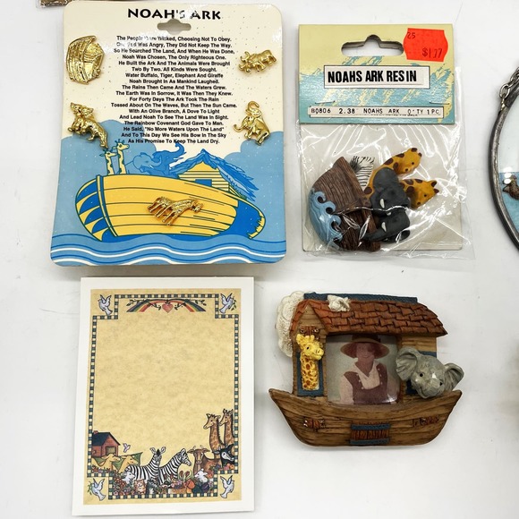 Noahs Ark Collection Fridge Magnet Stickers Tin Ornament Window Hanging Resin - Picture 9 of 10